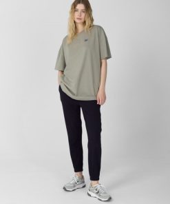 Kobieta OUTHORN Koszulki Oversize | T-Shirt Oversize Z Nadrukiem Damski - Oliwkowy