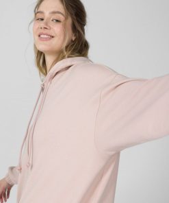 Kobieta OUTHORN Bluzy Oversize | Bluza Oversize Z Kapturem Damska - Rozowy