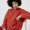 Kobieta OUTHORN Bluzy Oversize | Bluza Oversize Z Kapturem Damska - Czerwona