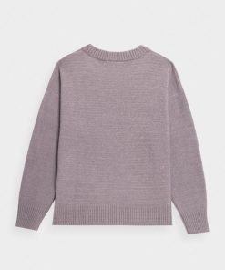 Kobieta OUTHORN | Sweter Oversize Damski - Fioletowy