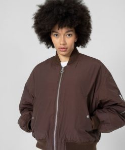 Kobieta OUTHORN Kurtki Casual | Kurtka Przejsciowa Bomber Damska - Brazowa