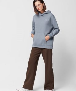 Kobieta OUTHORN | Bluza Oversize Z Kapturem Damska - Niebieska