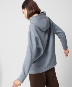 Kobieta OUTHORN | Bluza Oversize Z Kapturem Damska - Niebieska