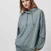 Kobieta OUTHORN Bluzy Oversize | Bluza Oversize Z Kapturem Damska - Morska