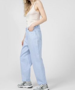 Kobieta OUTHORN Spodnie Casual | Jeansy Balloon Damskie - Niebieskie