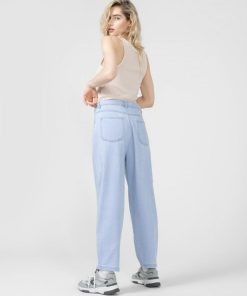 Kobieta OUTHORN Spodnie Casual | Jeansy Balloon Damskie - Niebieskie