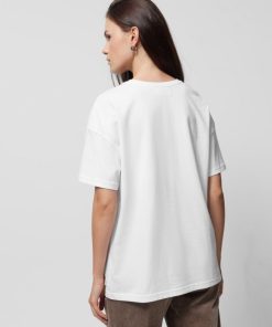 Kobieta OUTHORN Koszulki Oversize | T-Shirt Oversize Z Nadrukiem Damski - Bialy