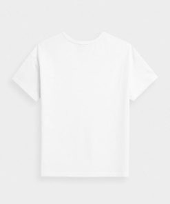 Kobieta OUTHORN Koszulki Oversize | T-Shirt Oversize Z Nadrukiem Damski - Bialy