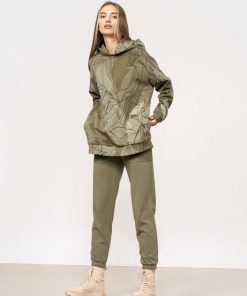 Kobieta OUTHORN Bluzy Oversize | Bluza Oversize Z Kapturem Damska - Oliwkowa/Khaki