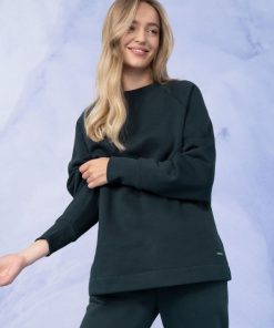 Kobieta OUTHORN Bluzy Bez Kaptura | Bluza Oversize Bez Kaptura Damska - Granatowa