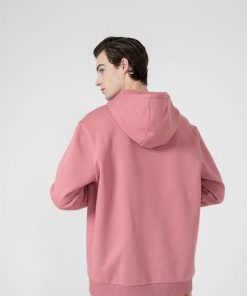 Mezczyzna OUTHORN Bluzy Z Kapturem | Bluza Oversize Z Kapturem Meska - Rozowa