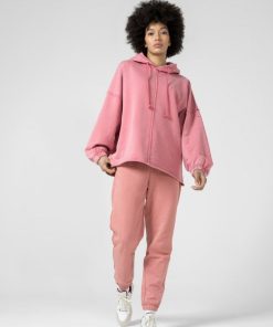 Kobieta OUTHORN Bluzy Oversize | Bluza Oversize Acid Wash Damska - Rozowa