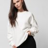 Kobieta OUTHORN Bluzy Bez Kaptura | Bluza Oversize Bez Kaptura Damska - Zlamana Biel