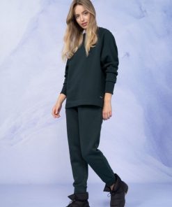 Kobieta OUTHORN Bluzy Oversize | Bluza Oversize Bez Kaptura Damska - Granatowa