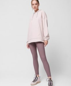 Kobieta OUTHORN | Bluza Oversize Z Kapturem Damska - Rozowa