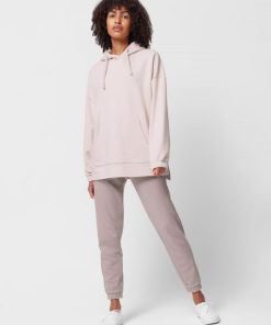 Kobieta OUTHORN Bluzy Oversize | Bluza Oversize Z Kapturem Damska - Rozowa