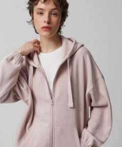 Kobieta OUTHORN Bluzy Oversize | Bluza Oversize Z Kapturem Damska - Rozowa