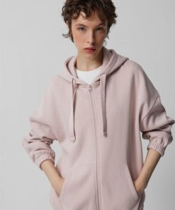 Kobieta OUTHORN Bluzy Oversize | Bluza Oversize Z Kapturem Damska - Rozowa